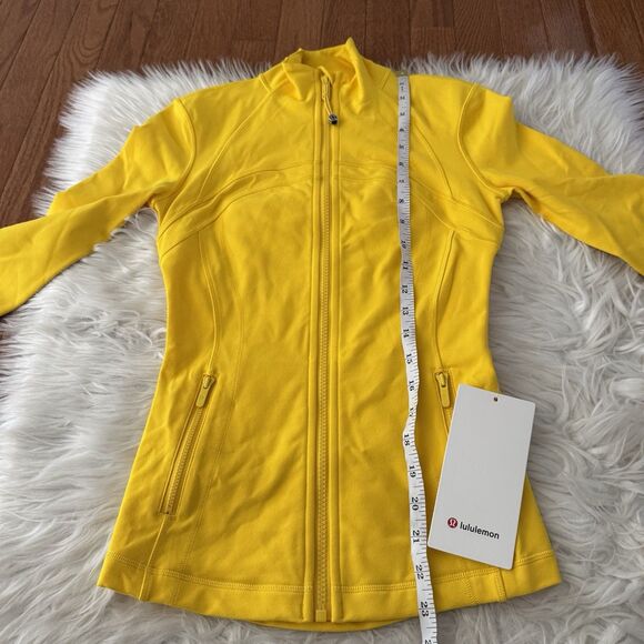 Lululemon Define Jacket Luon Maize Yellow Women’s Size 2 Full Zip Yoga Gym NWT - Picture 7 of 10